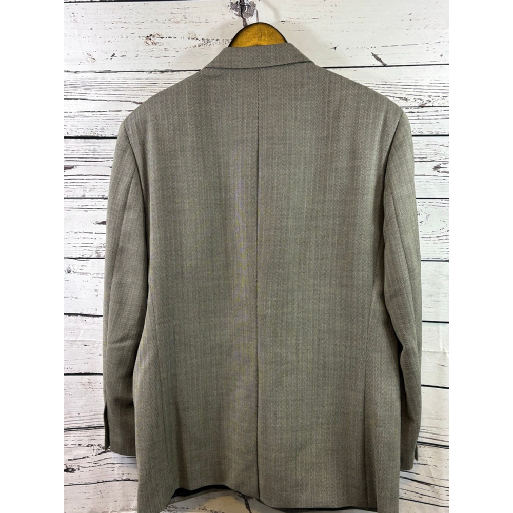 Men's Ralph Lauren Gray Herringbone Wool Sport Coat Blazer 44R - Picture 12 of 12